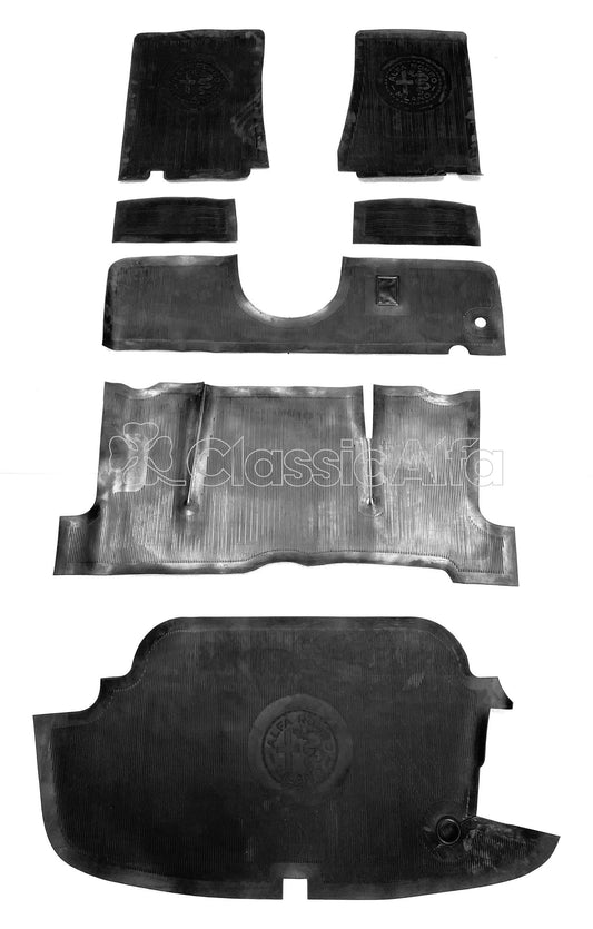 101-400 COMPLETE RUBBER MAT SET - 101 SPIDERS WITH ALFA LOGO