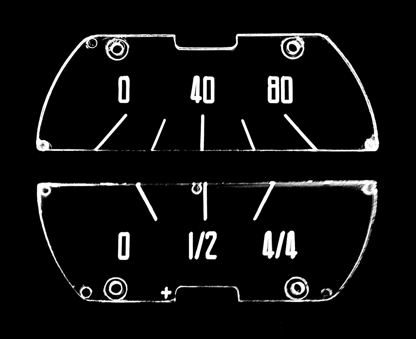 1900/102-116 GAUGE LENS SET 2000 CARS KM/H