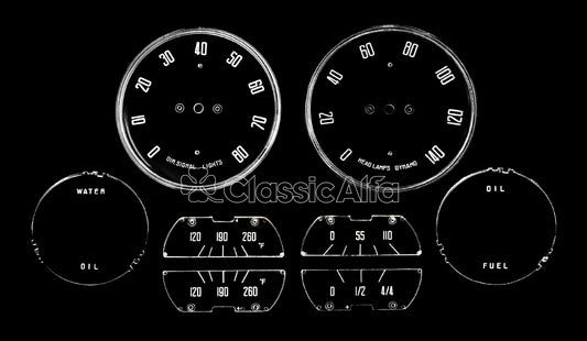 1900/102-117 GAUGE LENS SET 2000 CARS MPH