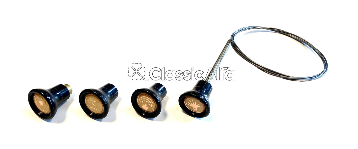 1900/102-701 DASHBOARD KNOB SET 1900 (INC CHOKE CABLE) / 750 SPRINT