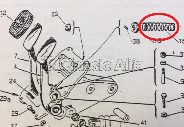 750-054 SPRING FOR BRAKE PEDAL 750/101 PEDAL BOX
