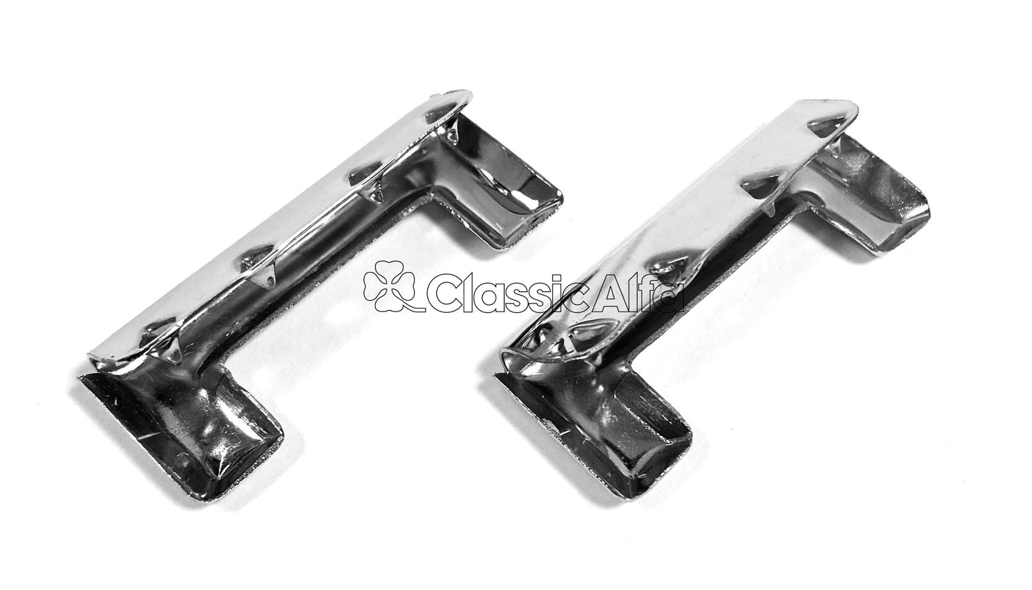 750-429 CHROME DOOR POCKET TAB TRIM CLIPS - PAIR