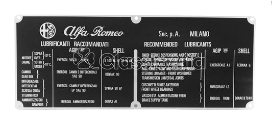 750-621 LUBRICATION TYPE PLATE - 750 & EARLY 101 SERIES