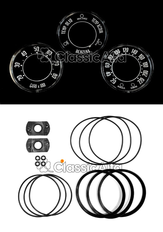 750-704/1 SET OF INSTRUMENT INSERTS KM/H - 750 & 101 SERIES VELOCE 1300cc