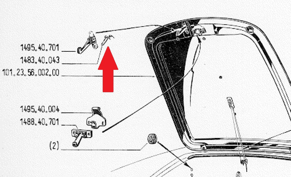 750-728 BONNET SAFETY CATCH SPRING - 750, 101, 102 & 106