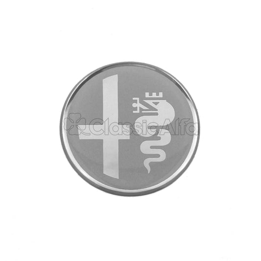 AC062 STEERING WHEEL CENTRE BADGE - SILVER