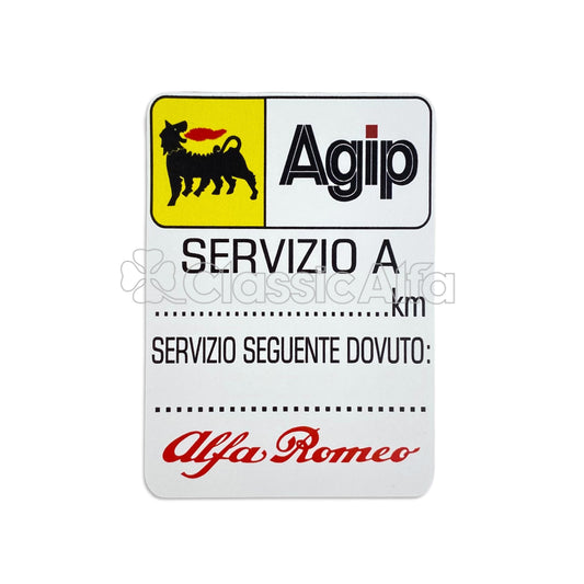 AC143 AGIP SERVIZIO A STICKER WITH ALFA LOGO