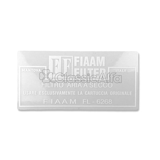AC150 FIAAM AIR FILTER STICKER - FL 6268