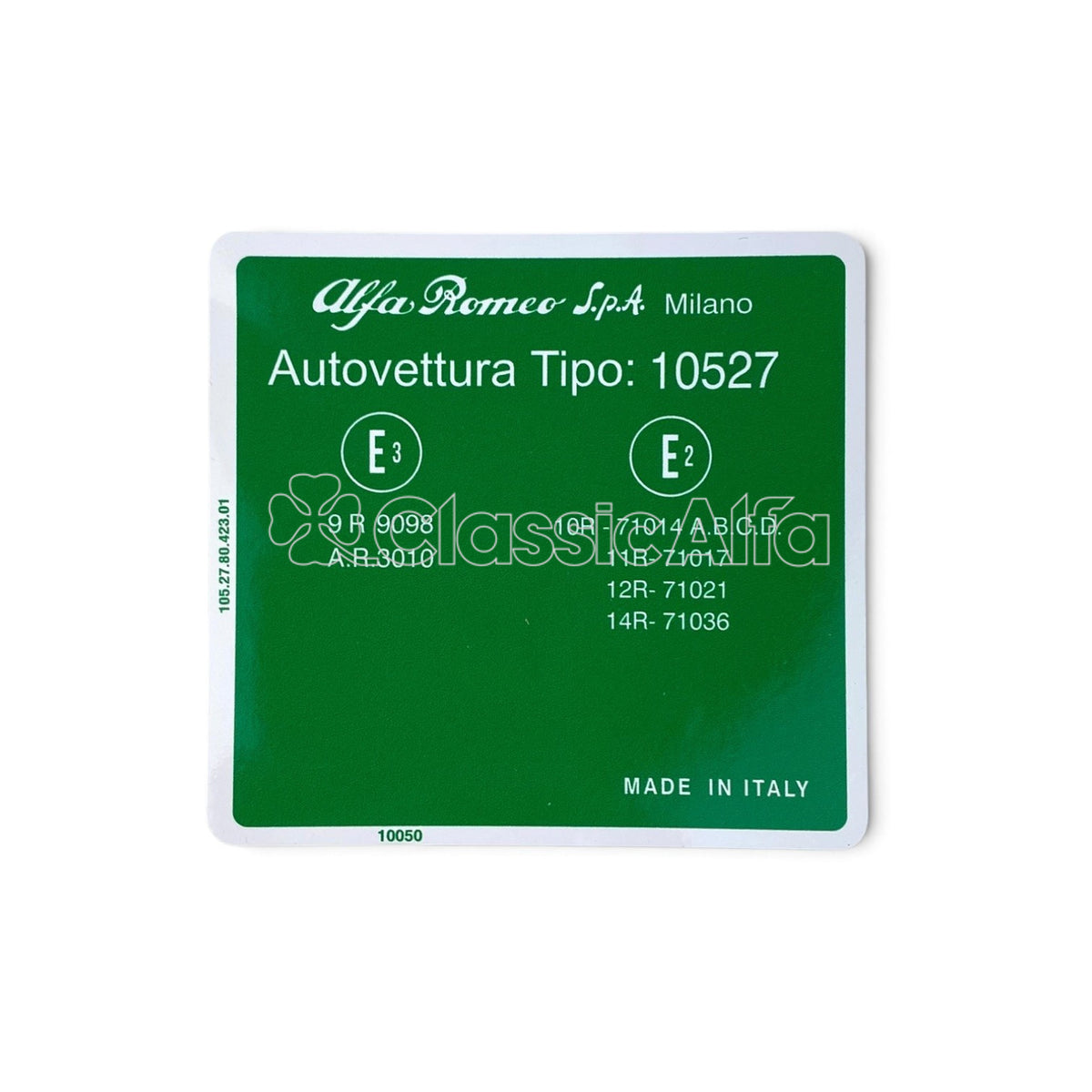 AC660 105.25 AUTOVETTURA TIPO STICKER