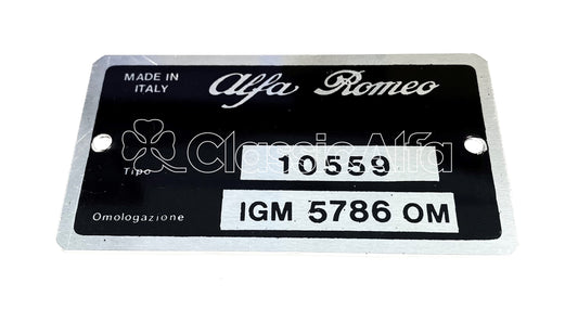 BG062 TYPE PLATE GIULIA SPRINT GTA JUNIOR LHD 105.59