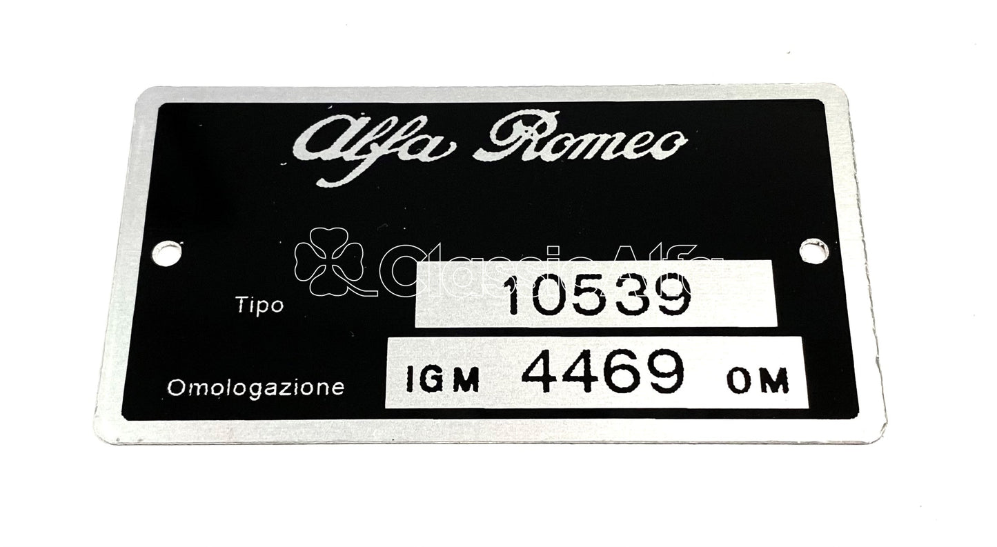 BG064 TYPE PLATE GIULIA 1300 TI 105.39