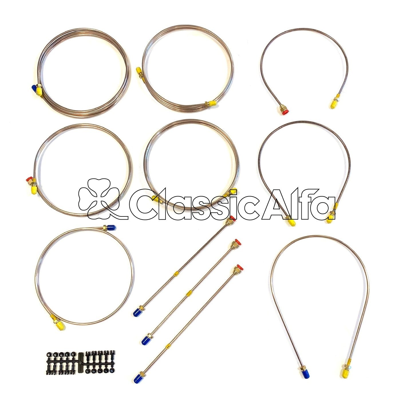 BR301 BRAKE LINE SET - NICKEL PLATED - RHD 1750 Mk2 & 2000 GTV
