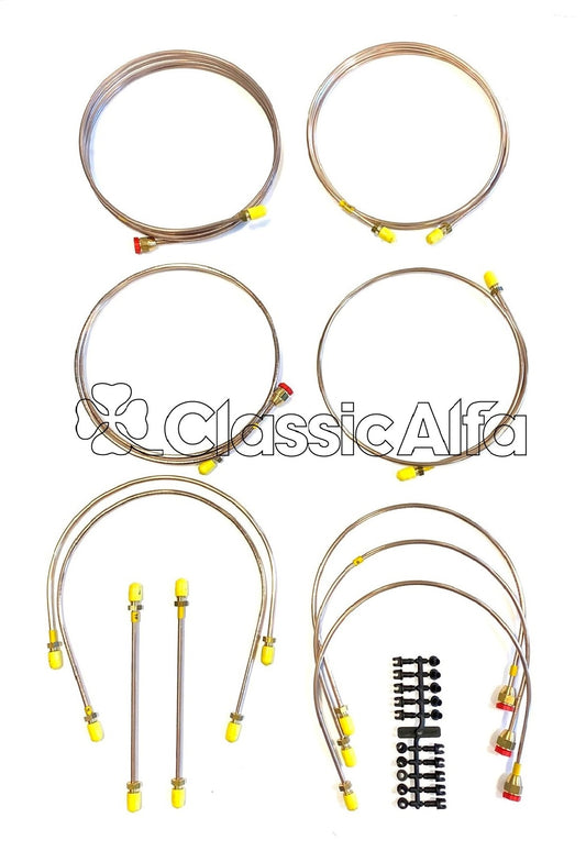 BR304 BRAKE LINE SET - CUPRO-NICKEL - SPRINT GT, GTV AND GTC RIGHT HAND DRIVE