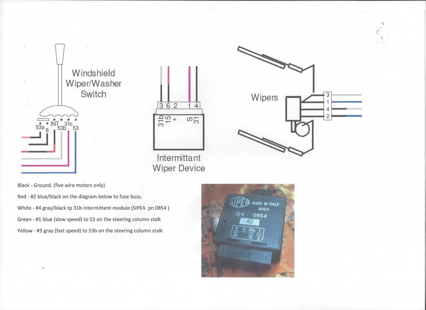 EL019/1 WIPER MOTOR - SPIDER 1986-93
