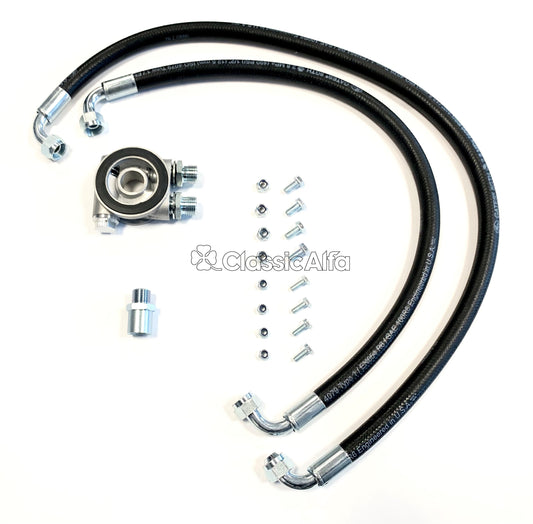 EN574 OIL COOLER THERMOSTATIC SANDWICH PLATE KIT - POST '72 (RUBBER HOSES)