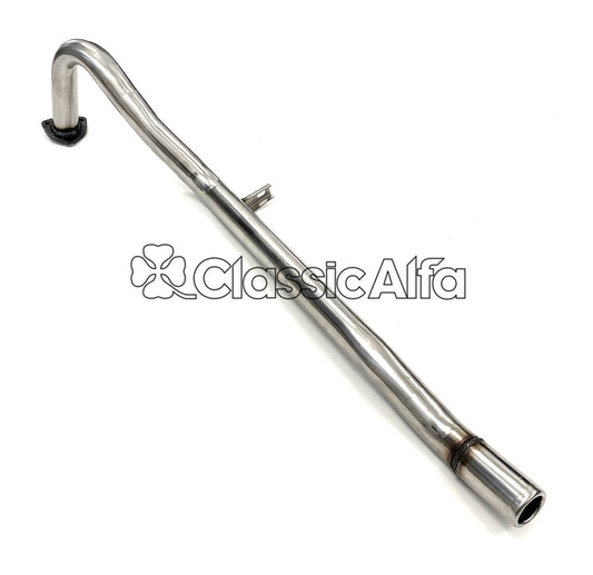 EX018/1 STAINLESS STEEL REAR EXHAUST SECTION - NO SILENCER - SPIDERS 1983-93
