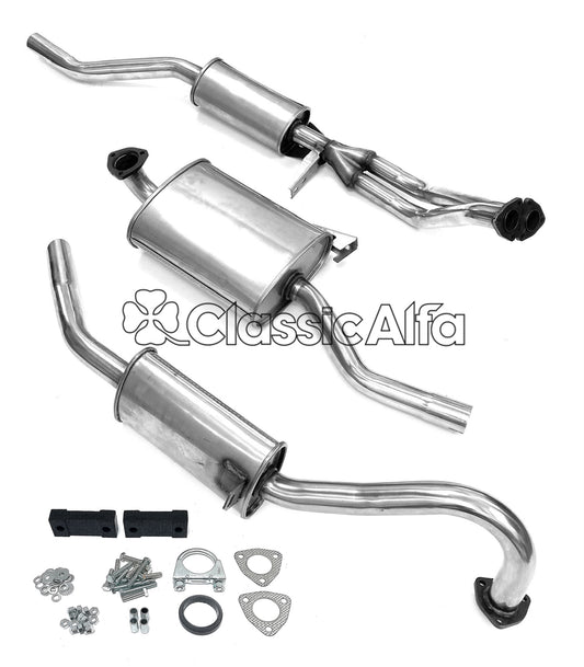 STANDARD STAINLESS STEEL COMPLETE EXHAUST SYSTEM - 105 SERIES GT/GTV