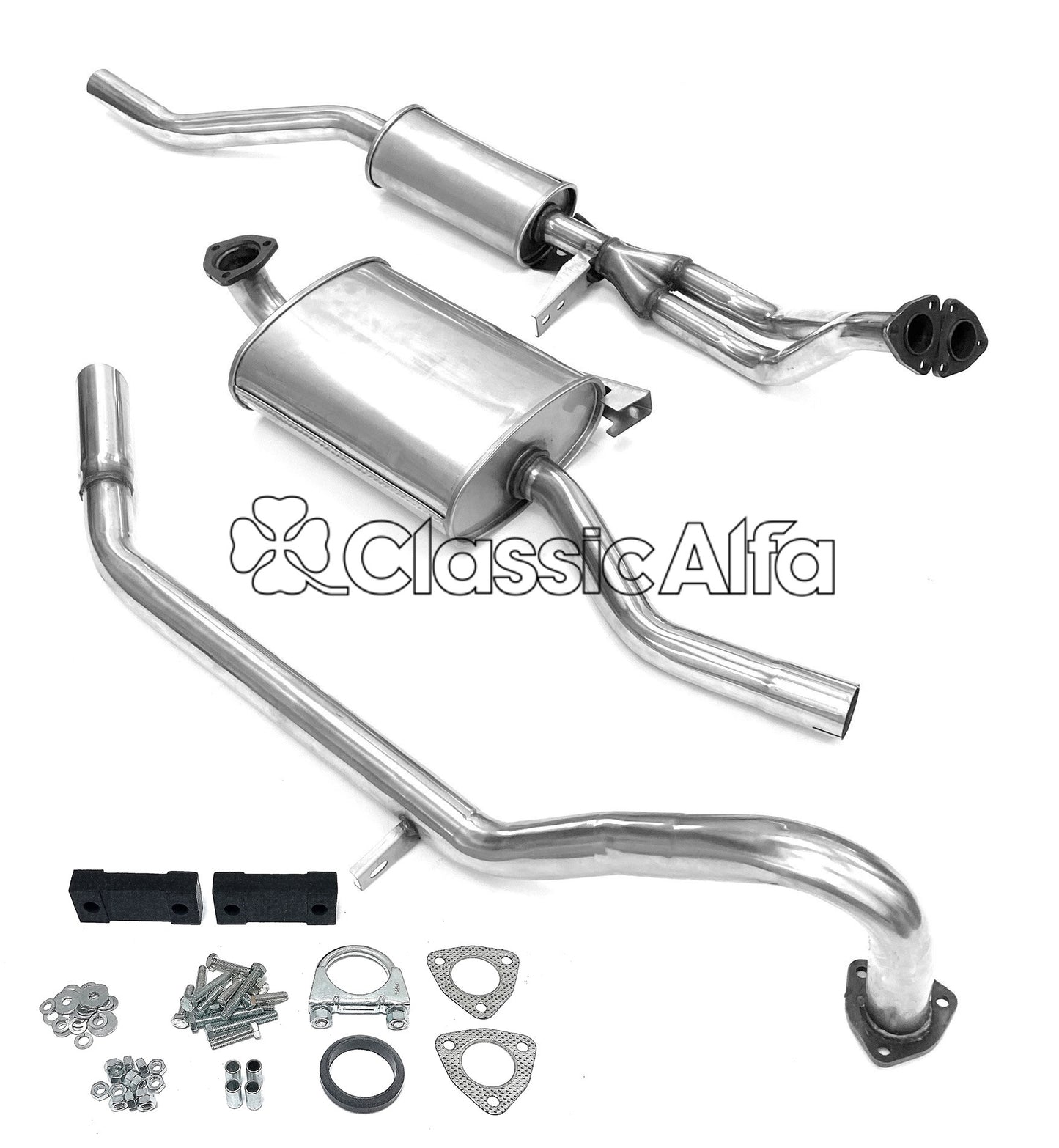 STANDARD STAINLESS STEEL COMPLETE EXHAUST SYSTEM - 105 SERIES GT/GTV
