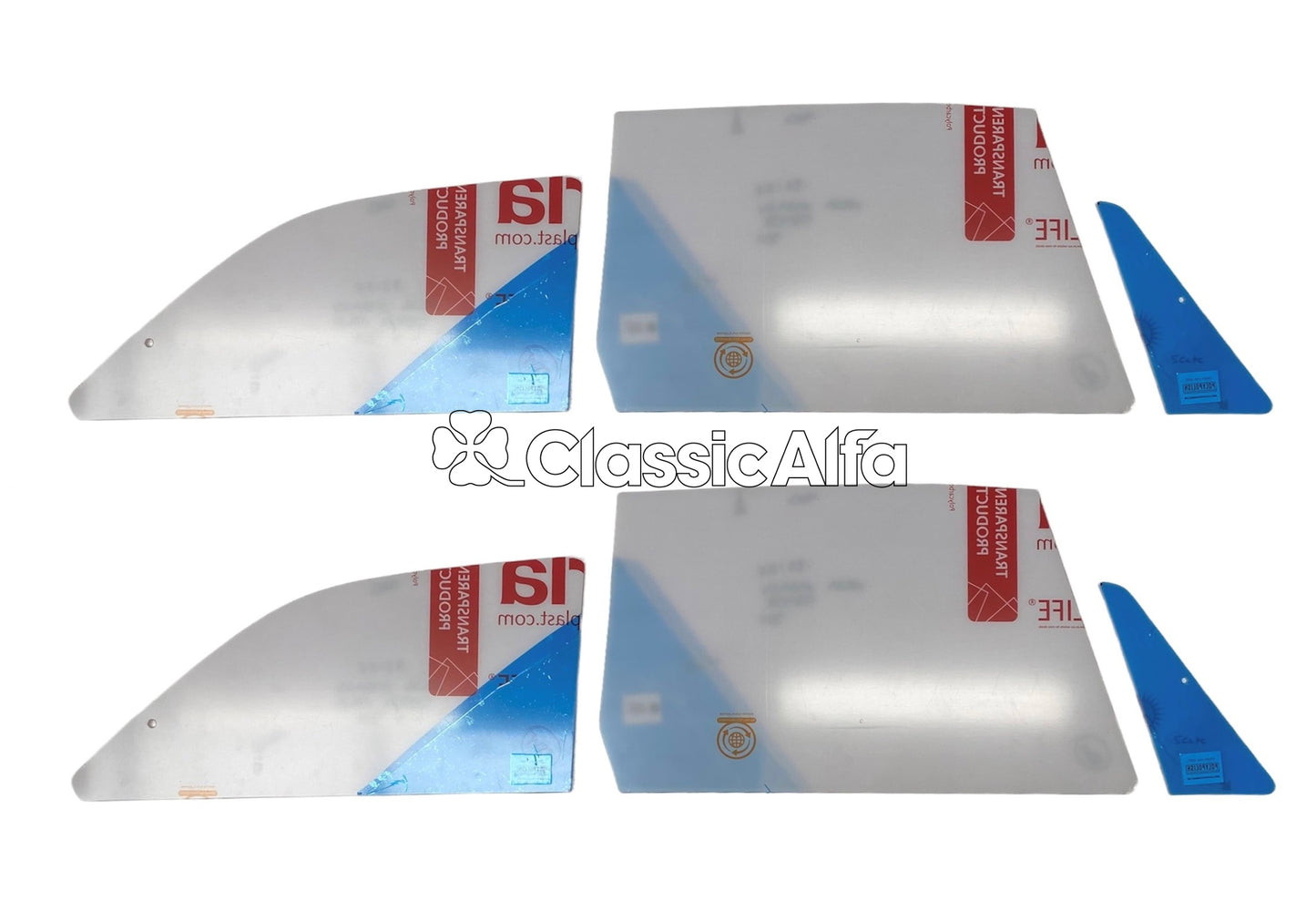 GL019/1 LEXAN LIGHTWEIGHT 4mm SIDE WINDOW SET - ALL GTs