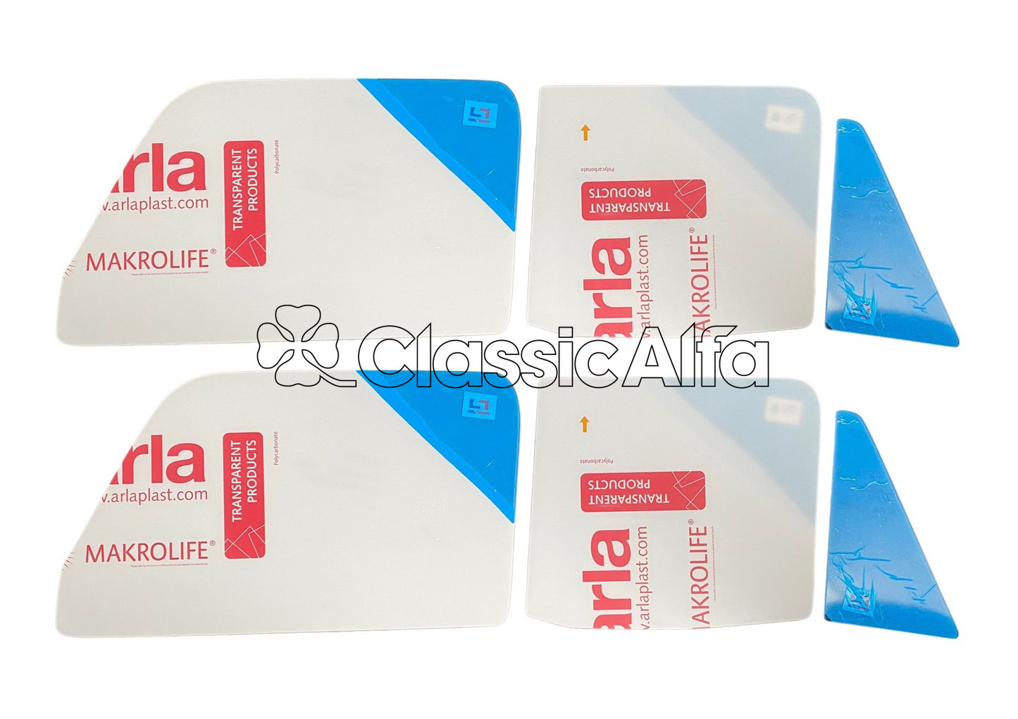 GL024 GIULIA SUPER LIGHTWEIGHT LEXAN SIDE WINDOW SET