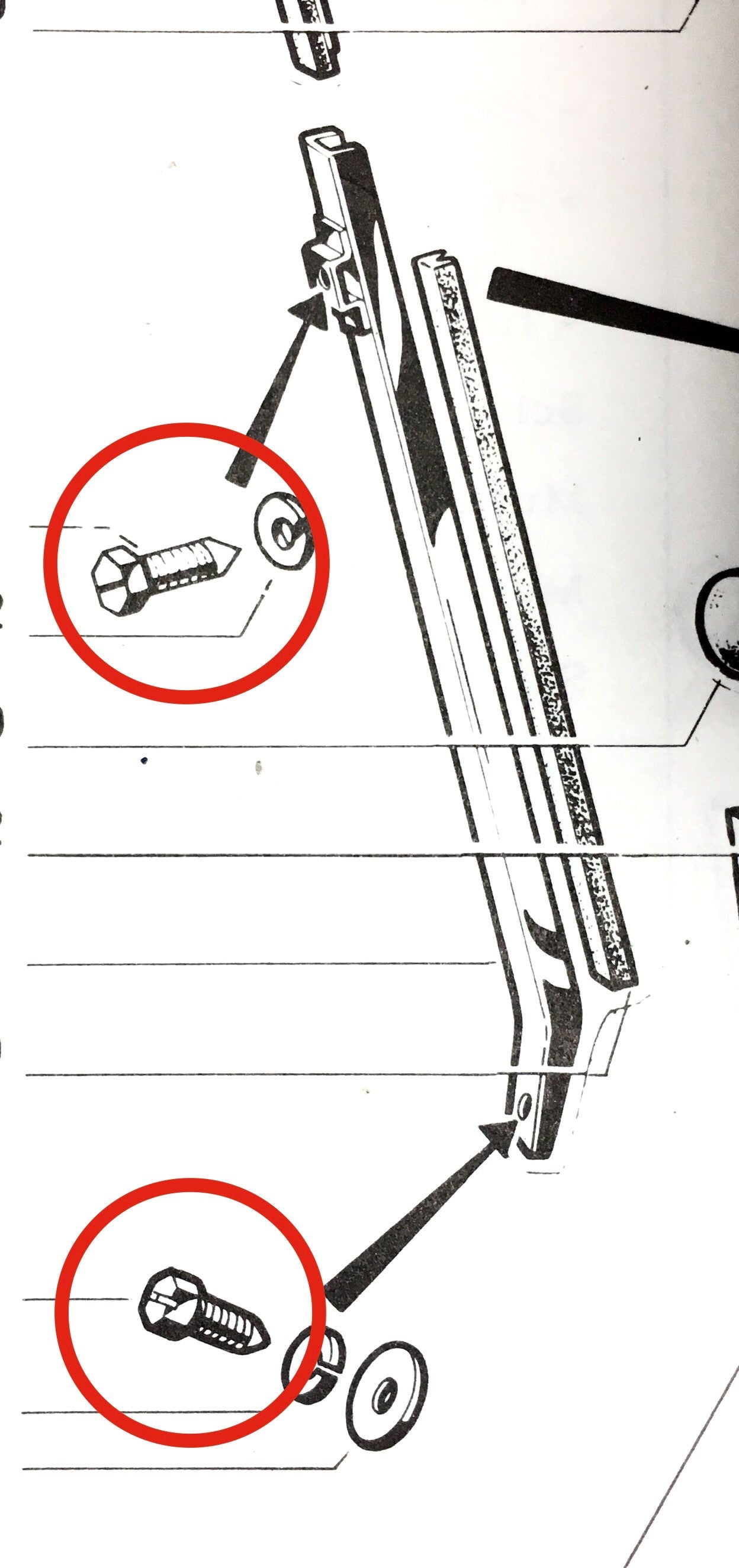 GL027 GT DOOR GLASS GUIDE SCREW