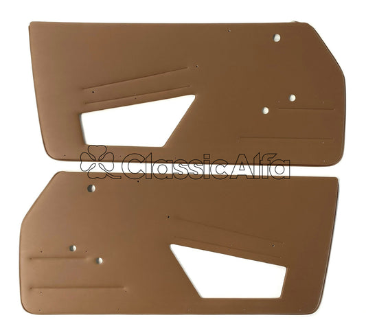 IN279 SPIDER 1984-89 INNER DOOR TRIM PANELS - BROWN - PAIR