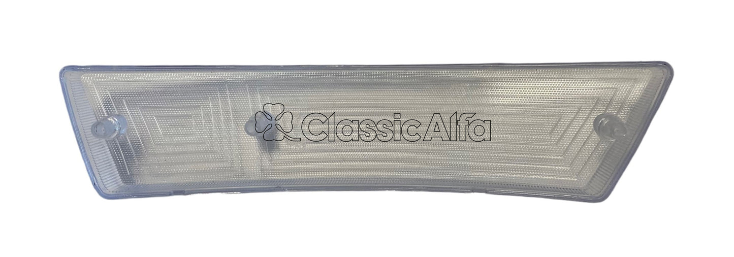 LT040/3 1970-84 SPIDER FRONT LIGHT LENS - RIGHT CLEAR - FOR EURO MARKETS