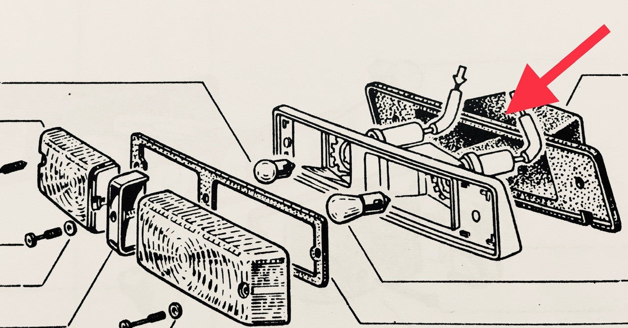 LT119 GIULIA SUPER & Ti SIDELIGHT & INDICATOR BACKING SEAL - PAIR
