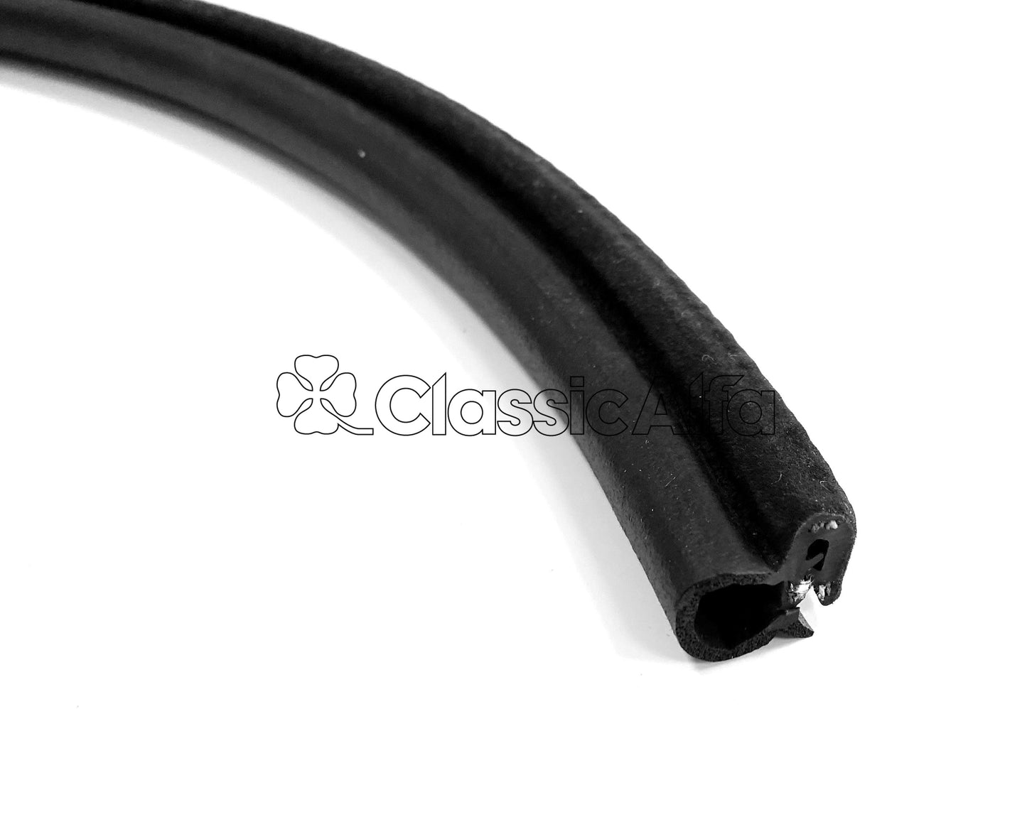 RB024/1 DOOR RUBBER SEAL VELOUR/FLOCKED PER METRE