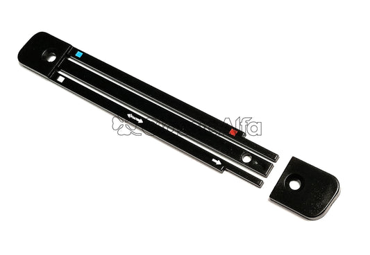 WA022 HEATER FACIA PANEL - BLACK 2 PIECE BLACK 1970-84 WITH CENTRE CONSOLE