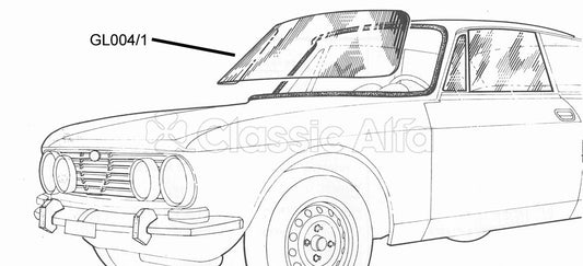 GL004/1 GT/GTV LIGHTWEIGHT RACING WINDSCREEN (4.4 mm)