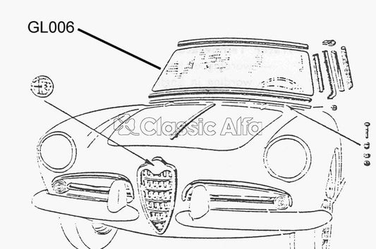 GL006 GIULIETTA SPIDER WINDSCREEN