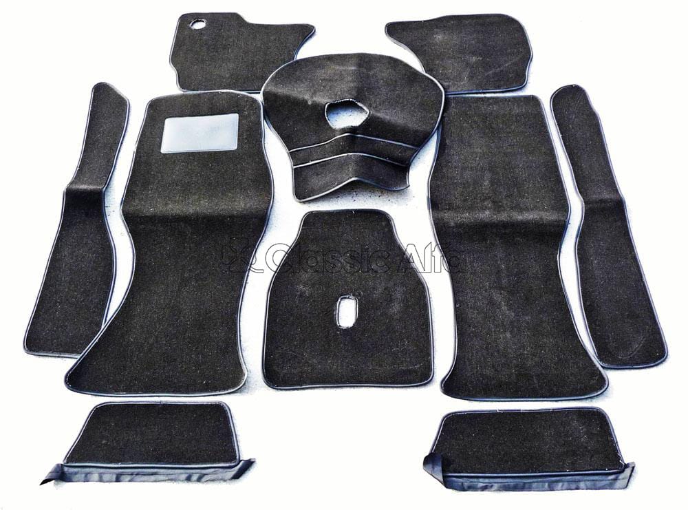 IN244 GT/GTV CARPET SET BLACK - BUDGET LEFT HAND DRIVE, HANGING PEDALS