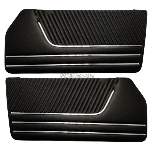 IN076 SPIDER DOOR PANELS 1966-78 BLACK- PAIR LHD & RHD
