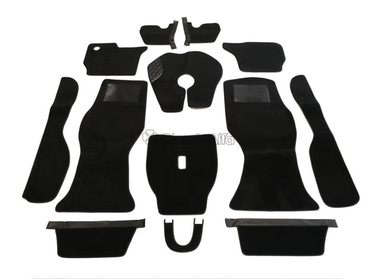 IN246 LATE GTV/GT JUNIOR BLACK CARPET 1970-78 - LEFT HAND DRIVE - HANGING PEDALS