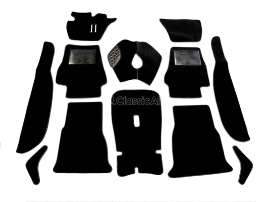 IN268/1 GIULIA SALOON PREMIUM BLACK CARPET SET - LEFT HAND DRIVE STANDING PEDALS