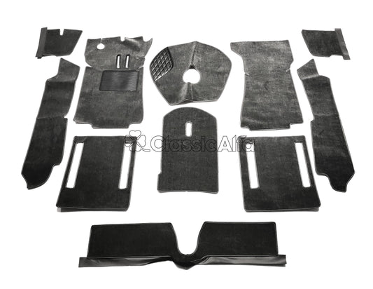 IN298 PREMIUM GREY LHD CARPET SET FOR SPIDER ROUNDTAIL 1966-69