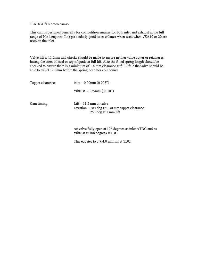 EN521 11.2mm PERFORMANCE CAMSHAFT