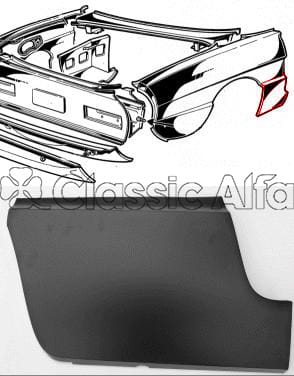 ST074 SPIDER No. 3 REAR WING REPAIR RIGHT- IN FRONT OF WHEEL