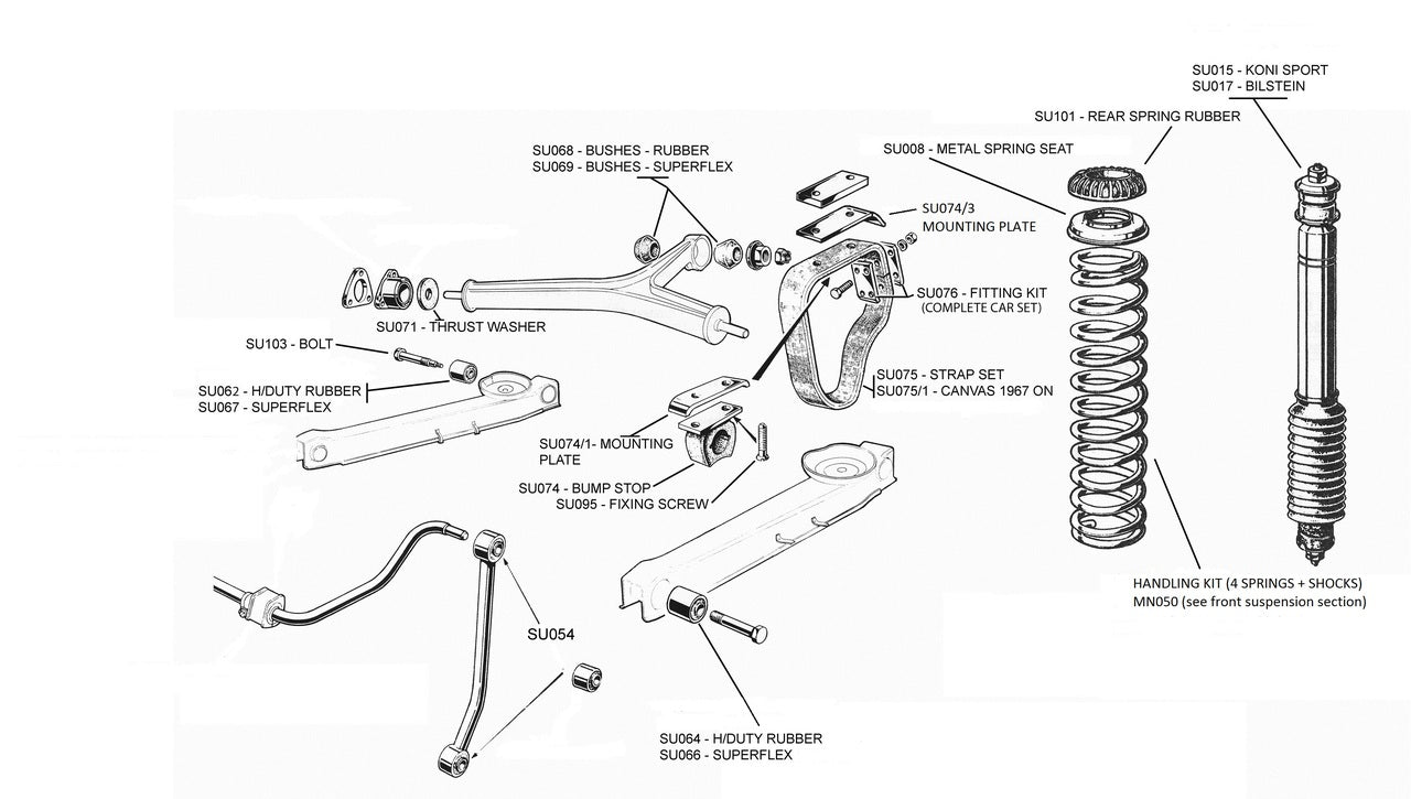 MONTREAL REAR SUSPENSION PARTS DIAGRAM