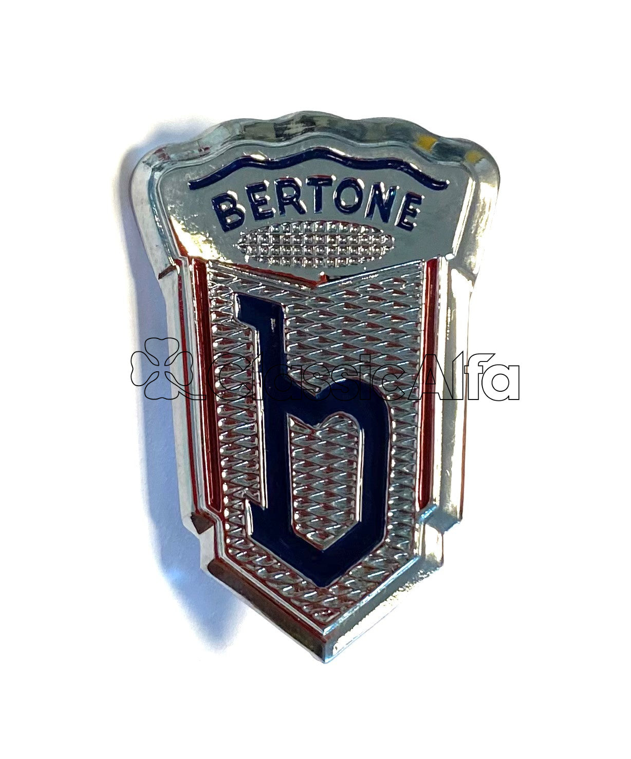 101-606 BERTONE B BADGE - SILVER