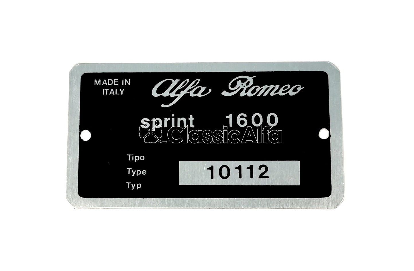 101-628  TYPE PLATE GIULIA SPRINT 101.12