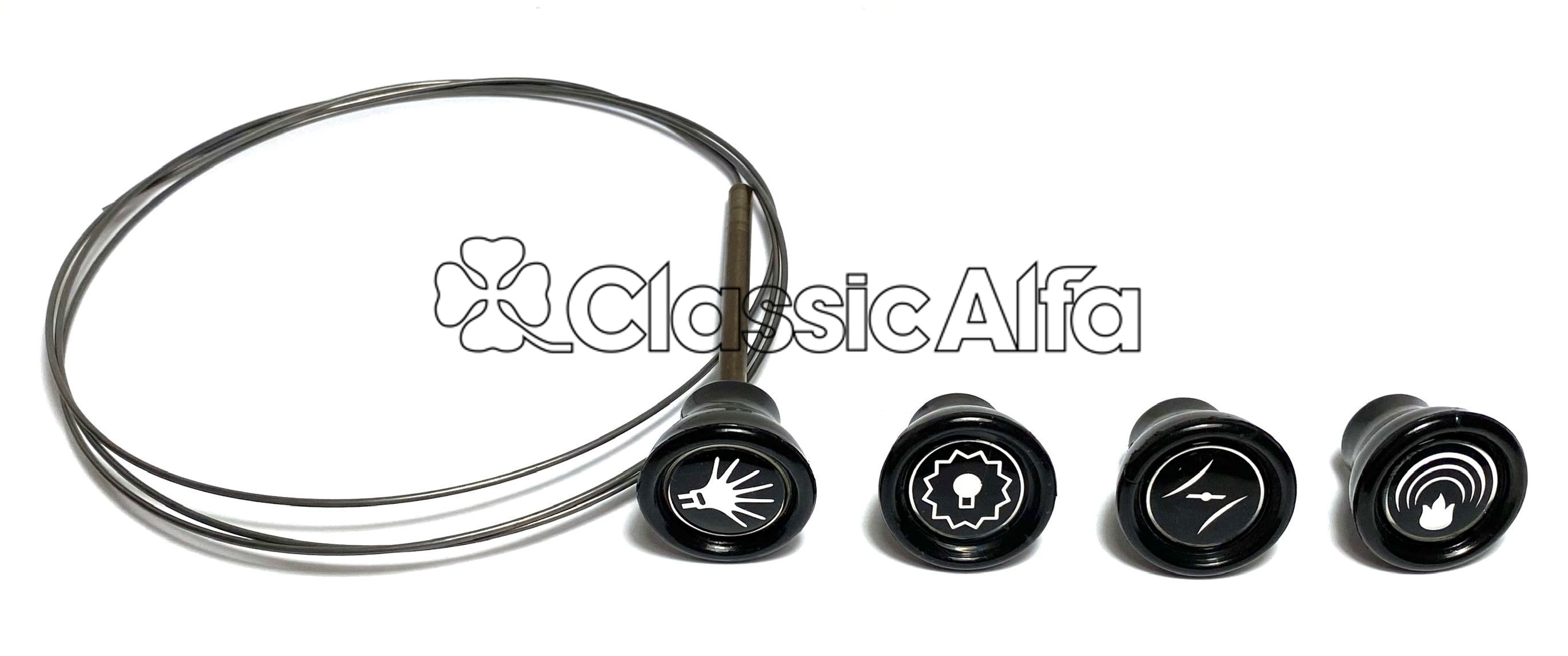 101-701 DASHBOARD KNOB SET 101 SERIES (INC CHOKE CABLE) - SILVER ...