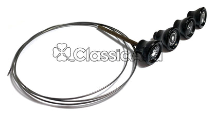 101-701 DASHBOARD KNOB SET 101 SERIES (INC CHOKE CABLE) - SILVER