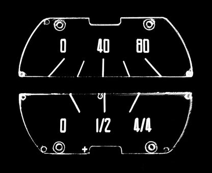 1900/102-116 GAUGE LENS SET 2000 CARS KM/H