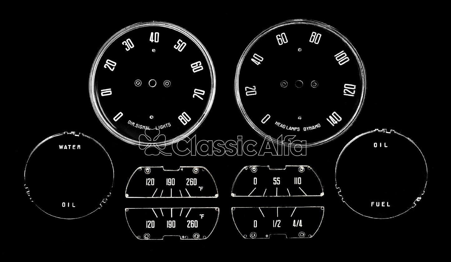 1900/102-117 GAUGE LENS SET 2000 CARS MPH