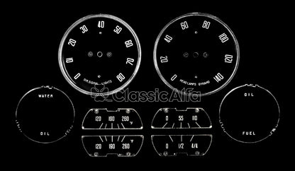 1900/102-117 GAUGE LENS SET 2000 CARS MPH