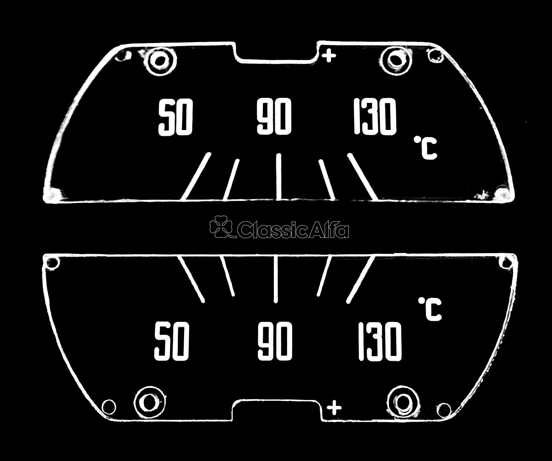 2600-226 GAUGE LENS SET 2600 EUROPEAN CARS KM/H