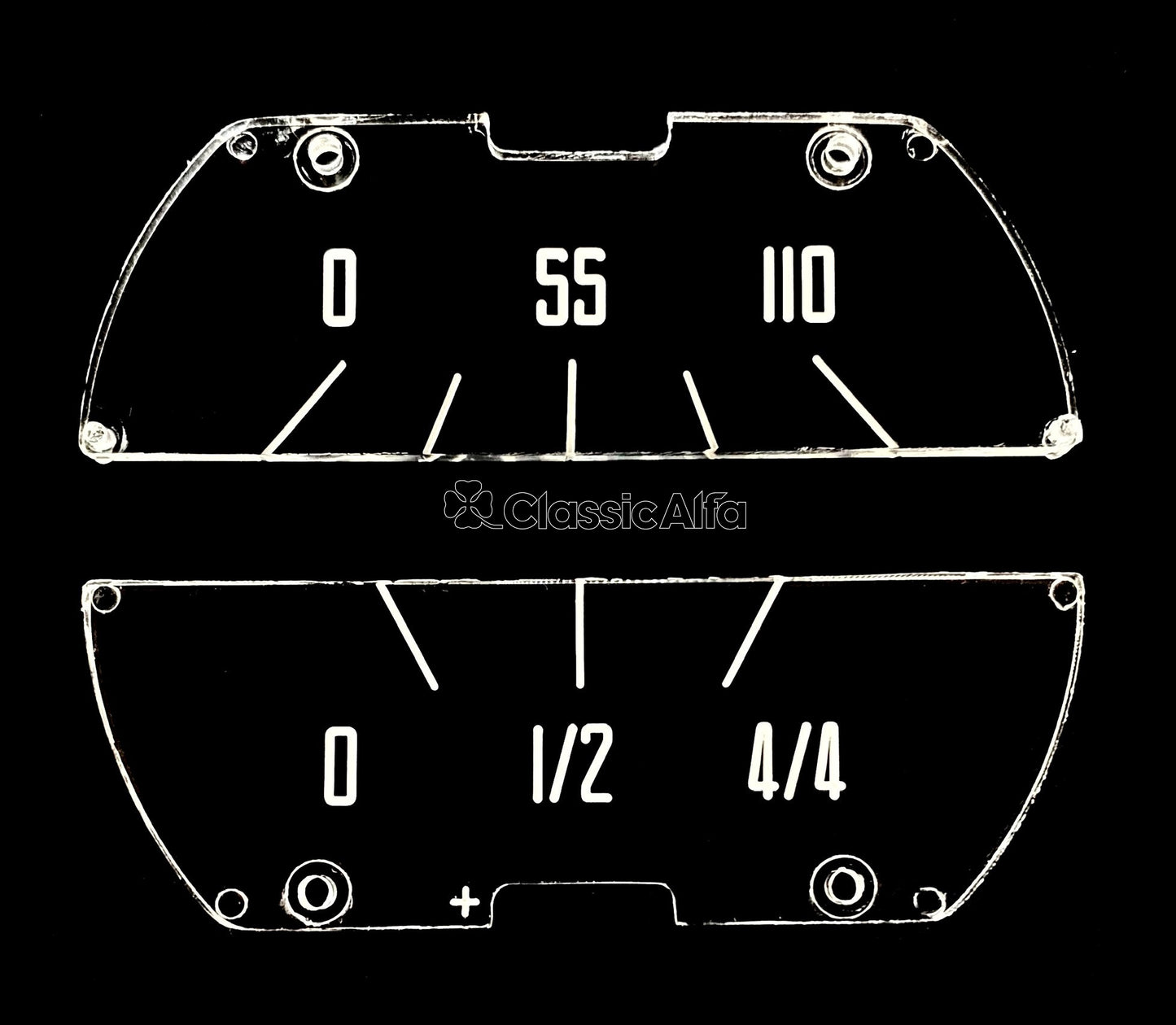 2600-227 GAUGE LENS SET 2600 CARS MPH