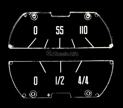 2600-227 GAUGE LENS SET 2600 CARS MPH